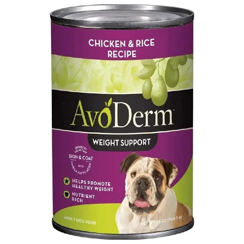 - Air box TSA certified check-inAvoDerm Natural Chicken & Rice Weight Control Canned Dog Food 12ea/13oz