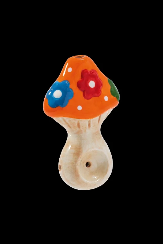 ---Wacky Bowlz Flower Mushroom Ceramic Pipe