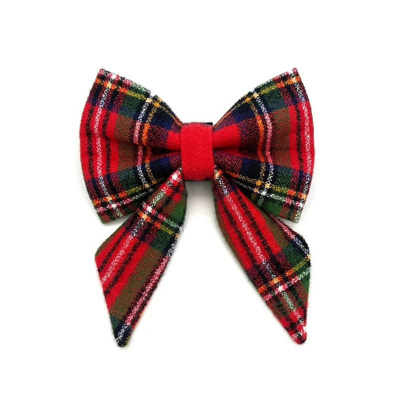 - Air box TSA certified check-inRed Tartan Flannel Sailor Dog Bow