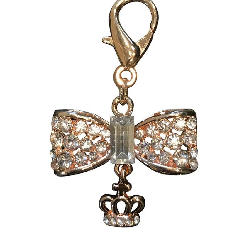 Pet ClothesBow With Crown Dog Collar Charm
