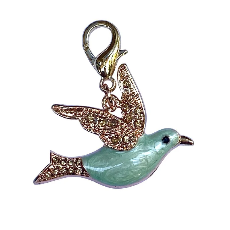 Pet Halloween clothesHuge Green Bird Dog Collar Charm
