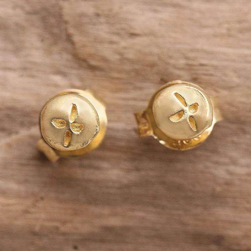  -Anti-slip claw protection raincoat FOR dogsSublime Gold Hand Made Gold-Plated Stud Earrings