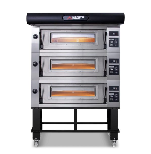 - Organic cotton dog bibsMoretti Forni Amalfi Triple Deck Oven on Stand - 18 x 35cm Pizza - Chamber Size 950w x 735d x 180h mm - Organic cotton dog bibsMoretti Forni Amalfi Triple Deck Oven on Stand - 18 x 35cm Pizza - Chamber Size 950w x 735d x 180h mm
