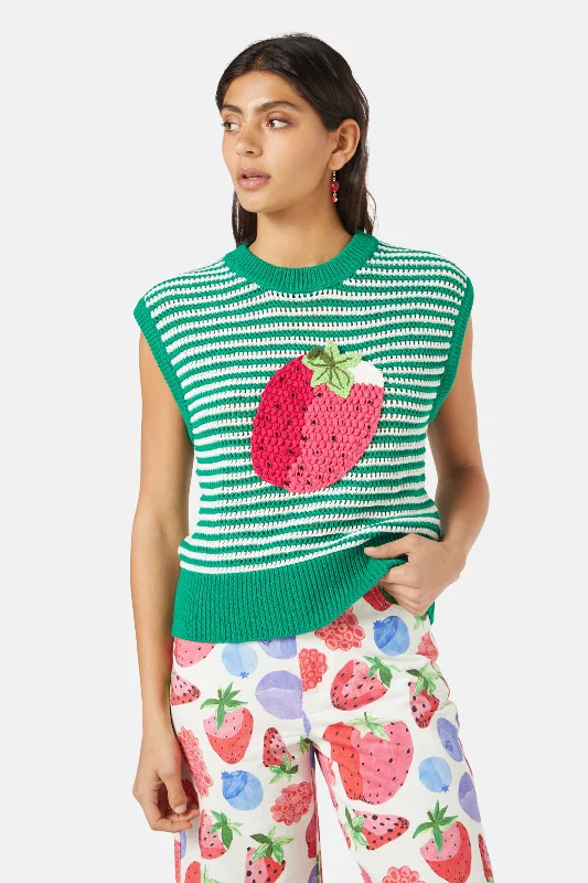 - Dog anti-slip matStrawberry Patch Knit Vest