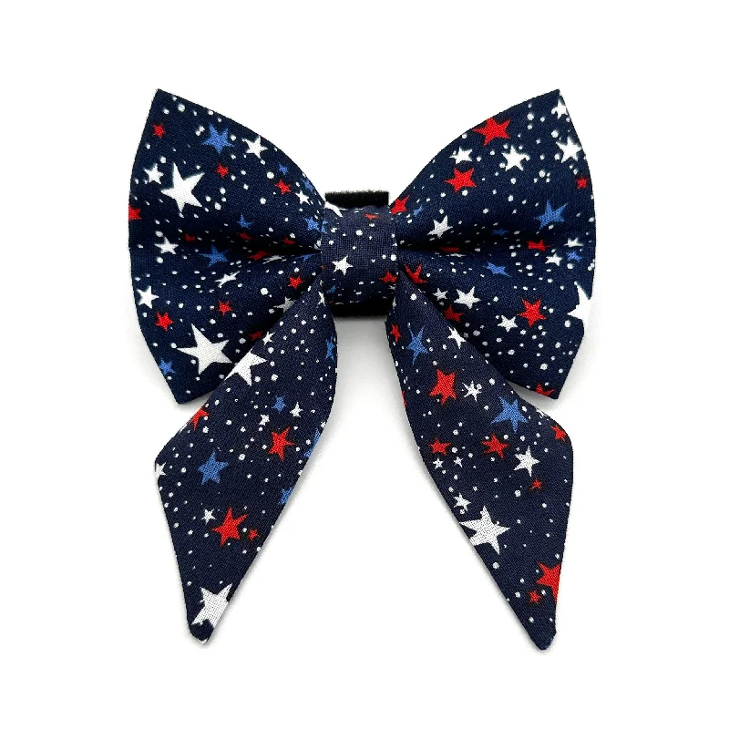 - Organic cotton dog bibsNavy Star Spangled Sailor Dog Bow