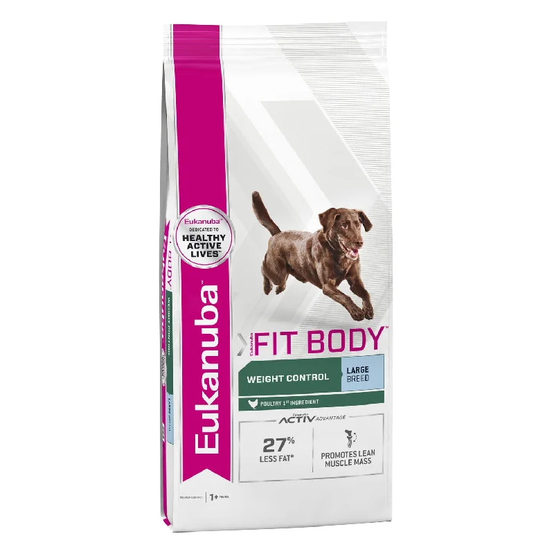- Natural ingredient dog foodEukanuba Large Breed Fit Body Dry Dog Food 14kg