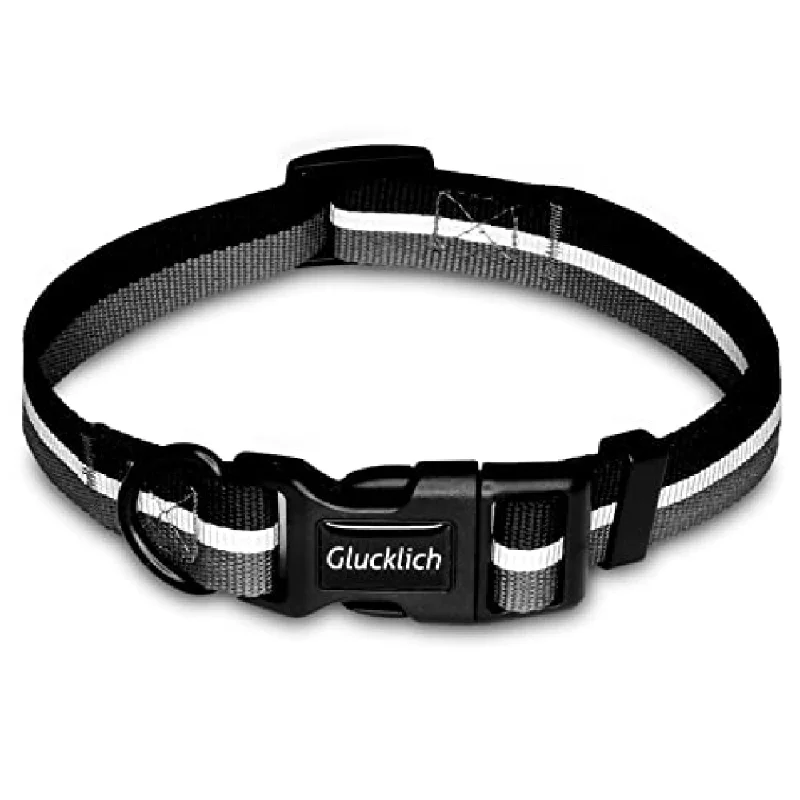 - Car dog seat beltGlucklich Everyday Reflective Collar for Dogs (Space Grey)