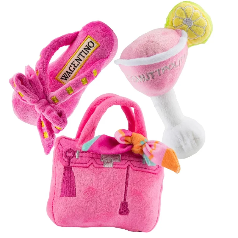 - Toys suitable for multi-pet familiesPretty In Pink Dog Toy Bundle