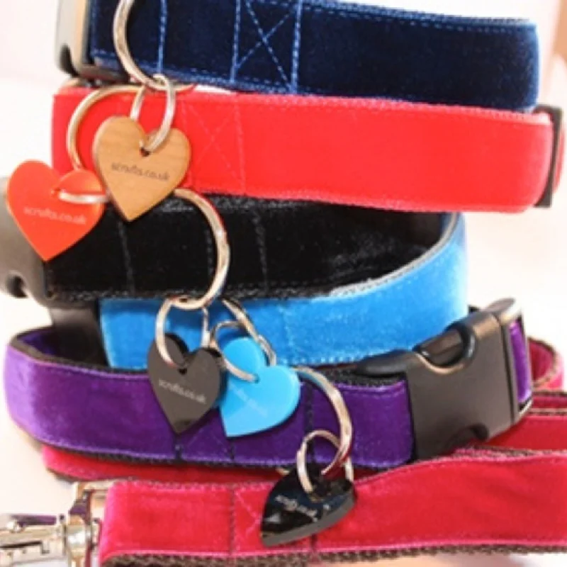 - Organic cotton dog bibsPlain Velvet Designer Dog Collars and Leads
