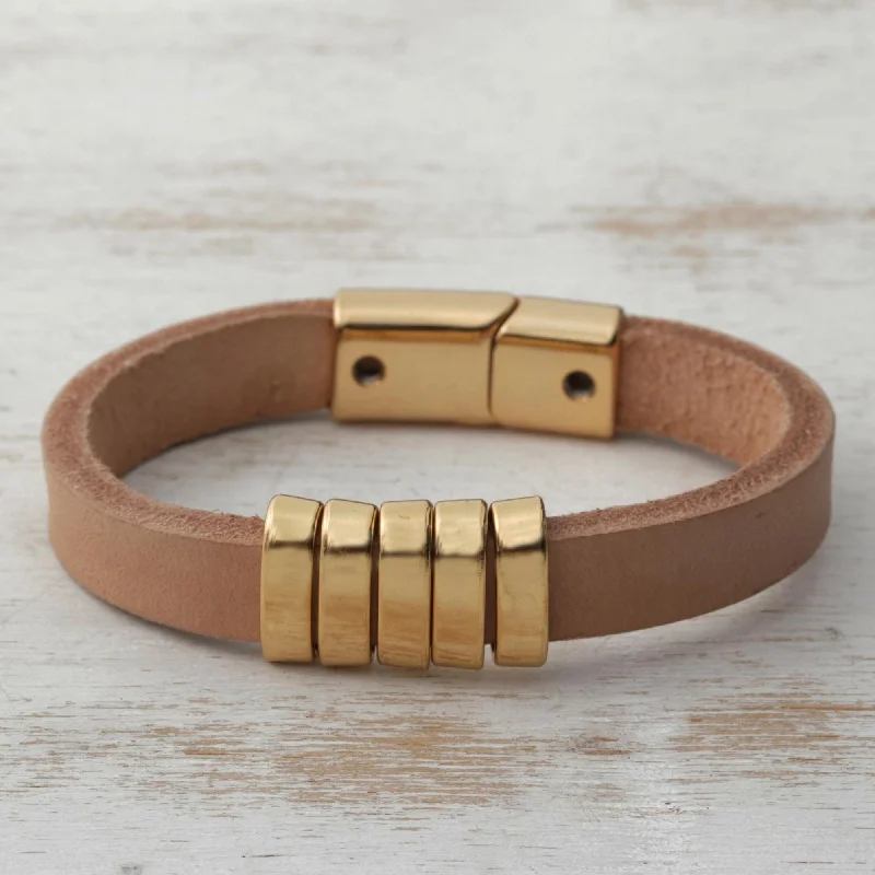 - Degradable pet feces bagGolden Planets, Beige Universe Modern Beige and Gold Leather Wristband Bracelet from Brazil - Degradable pet feces bagGolden Planets, Beige Universe Modern Beige and Gold Leather Wristband Bracelet from Brazil