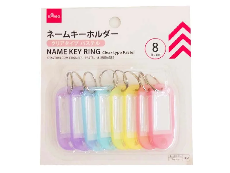 - ​​Pet toys under    yuanName key ring - Clear type - Pastel - 8pcs -