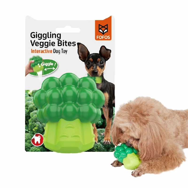 - Car dog seat beltFofos Giggling Vegi Bites Broccoli Squeaky Chew Toy for Dogs