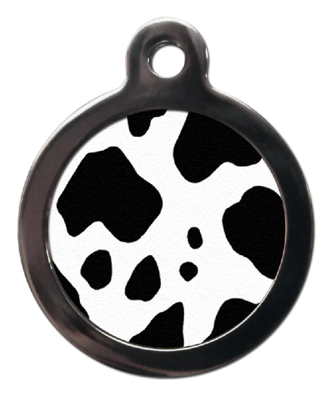 - Teething and chewing toys for puppiesCow Print Dog Tag