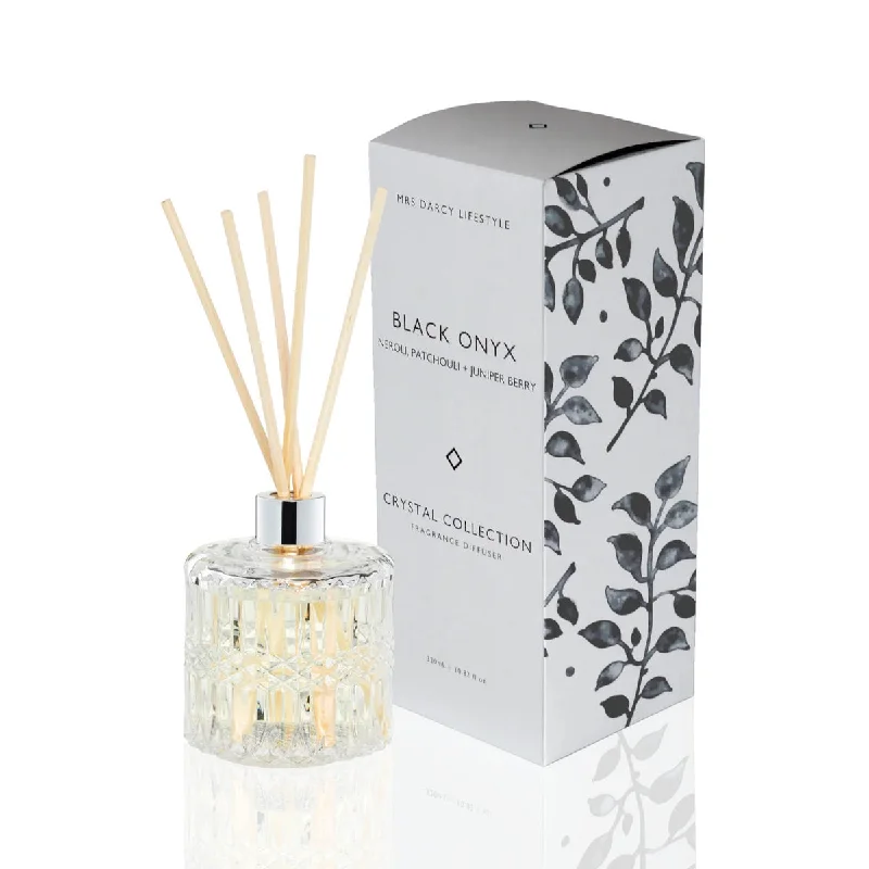 ---Mrs Darcy Crystal Black Onyx - Neroli, Patchouli + Juniper Berry Diffuser 320ml