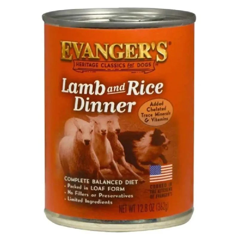 ---Evanger's Heritage Classic Lamb & Rice Dinner Canned Dog Food 12.8 oz, case of 12 ---Evanger's Heritage Classic Lamb & Rice Dinner Canned Dog Food 12.8 oz, case of 12