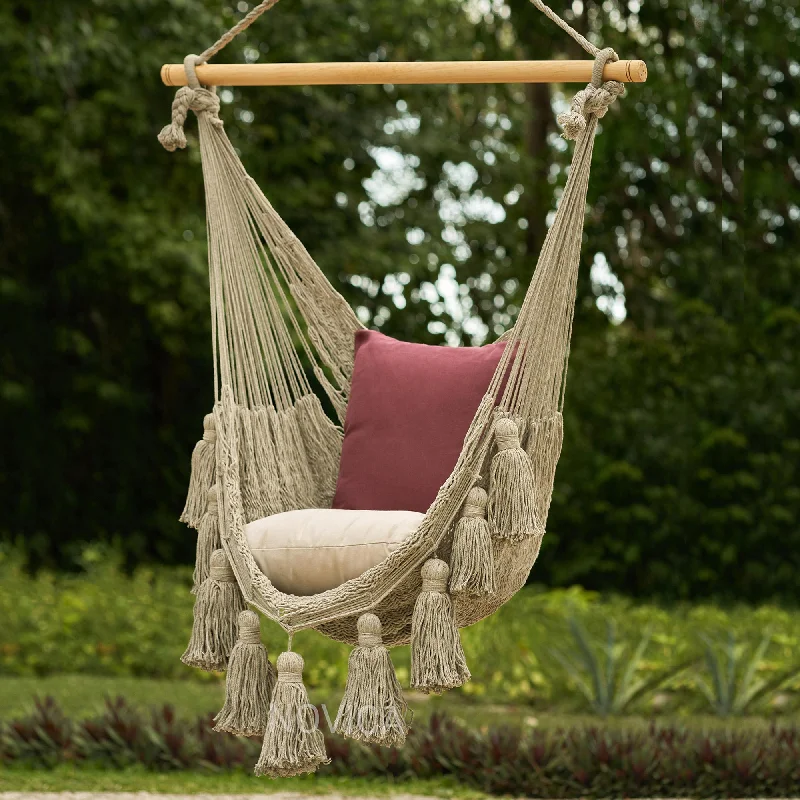 -Anti-scratch scratching board AND cat bed in oneOcean Seat in Ivory Tasseled Beige Cotton Rope Mayan Hammock Swing from Mexico -Anti-scratch scratching board AND cat bed in oneOcean Seat in Ivory Tasseled Beige Cotton Rope Mayan Hammock Swing from Mexico